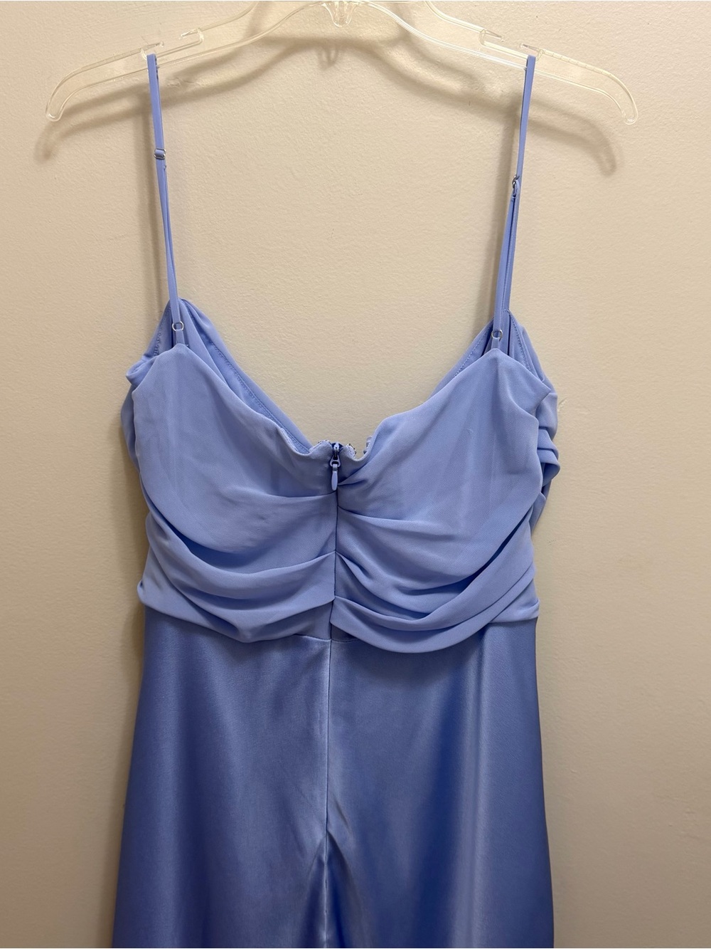 House of CB Teia Corset Midi Dress Georgette Satin Blue Size L - Picture 6 of 11